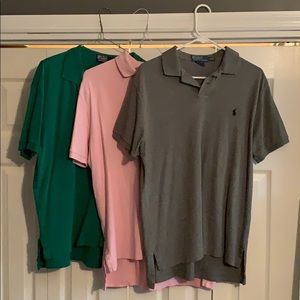 Three Polo Shirts by Ralph Lauren men’s size large